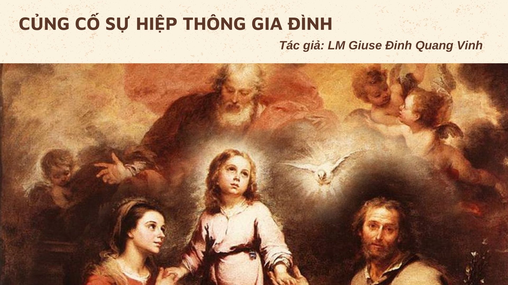 CỦNG CỐ SỰ HIỆP THÔNG GIA ĐÌNH